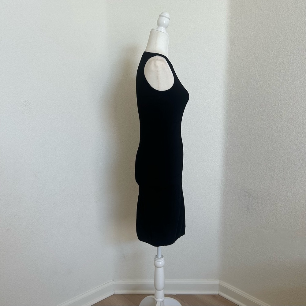 Theory Pointelle Dress in Black Stretch Knit Size P New - Picture 7 of 11